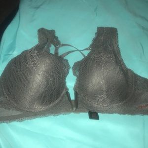 Strappy back lace olive green bra size 38c